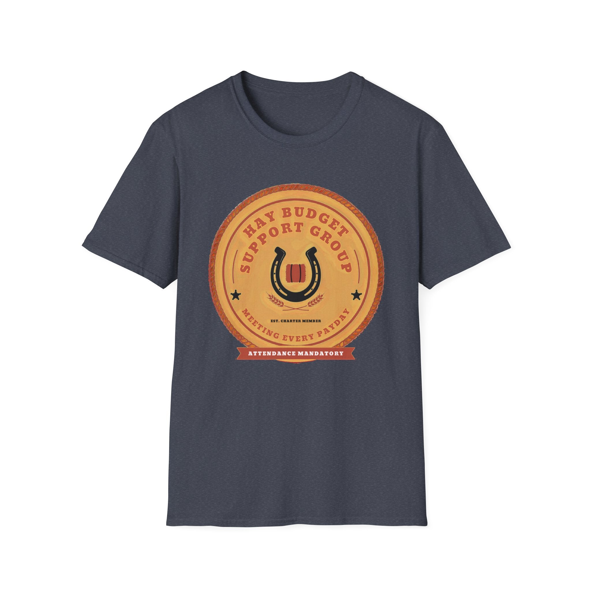 Hay Budget Support Group T‑Shirt — Vintage Horseshoe Farm Rescue Tee