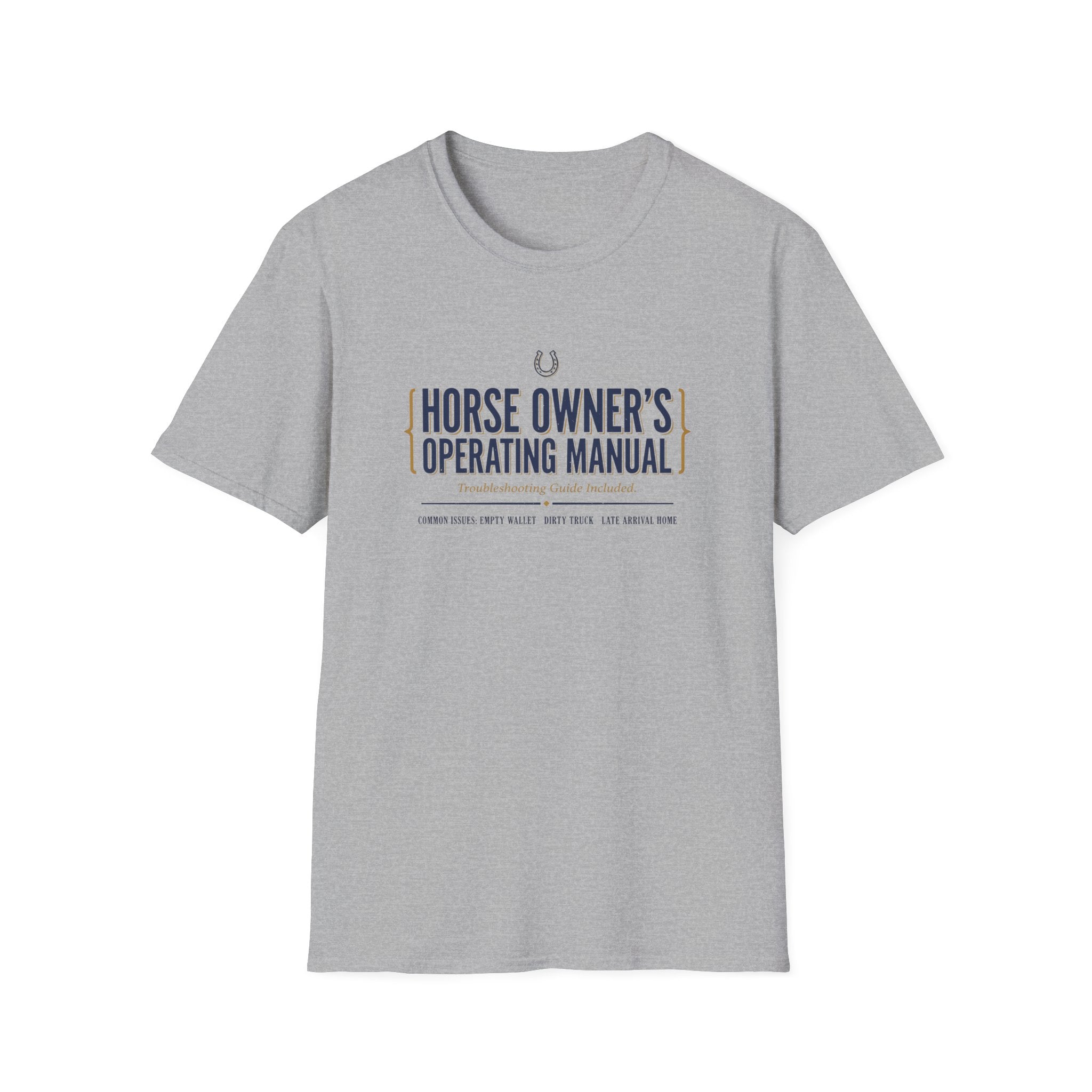 Horse Owner's Operating Manual T-Shirt — Funny Equestrian Guide Tee