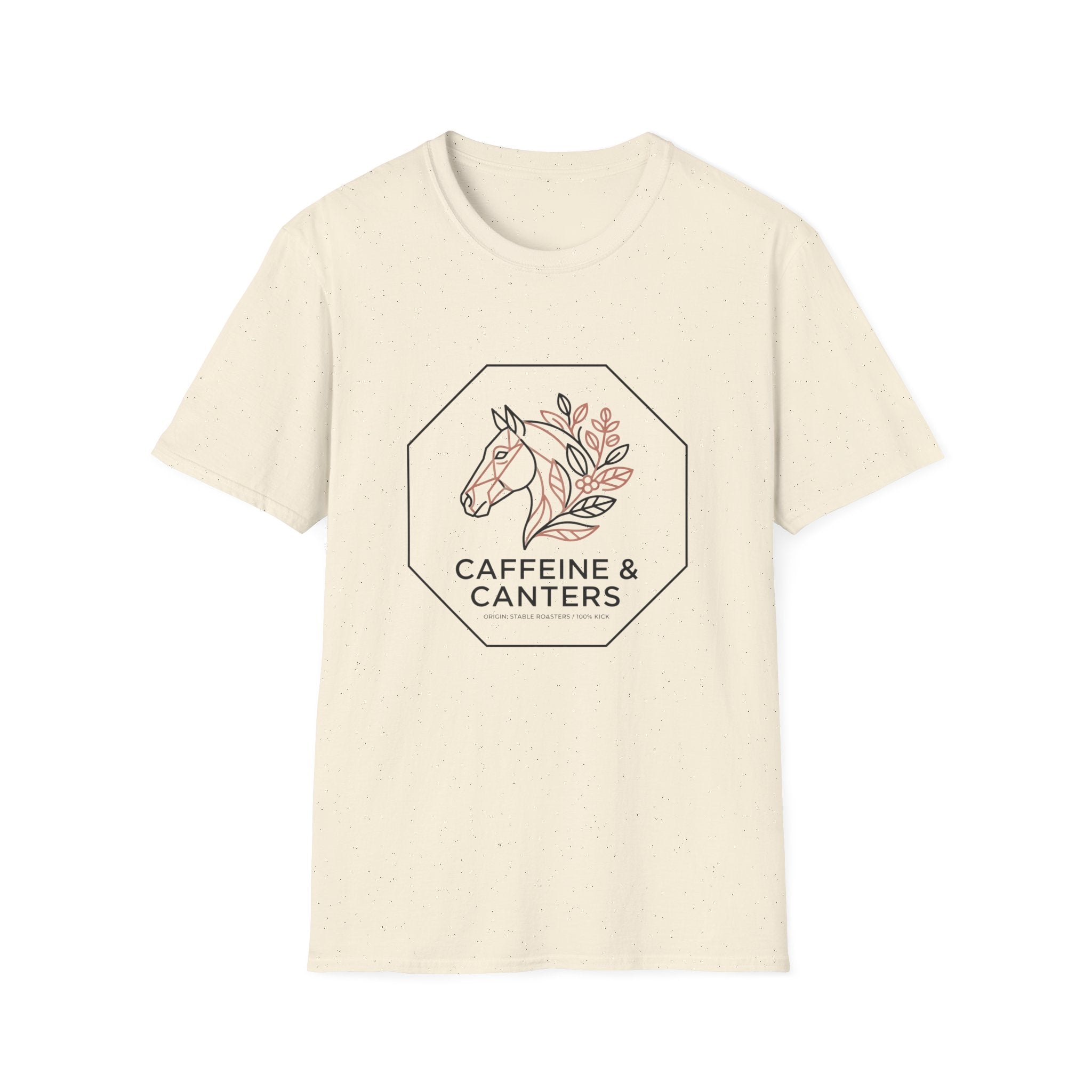 Caffeine & Canters Horse T-Shirt — Floral Equestrian Graphic Tee