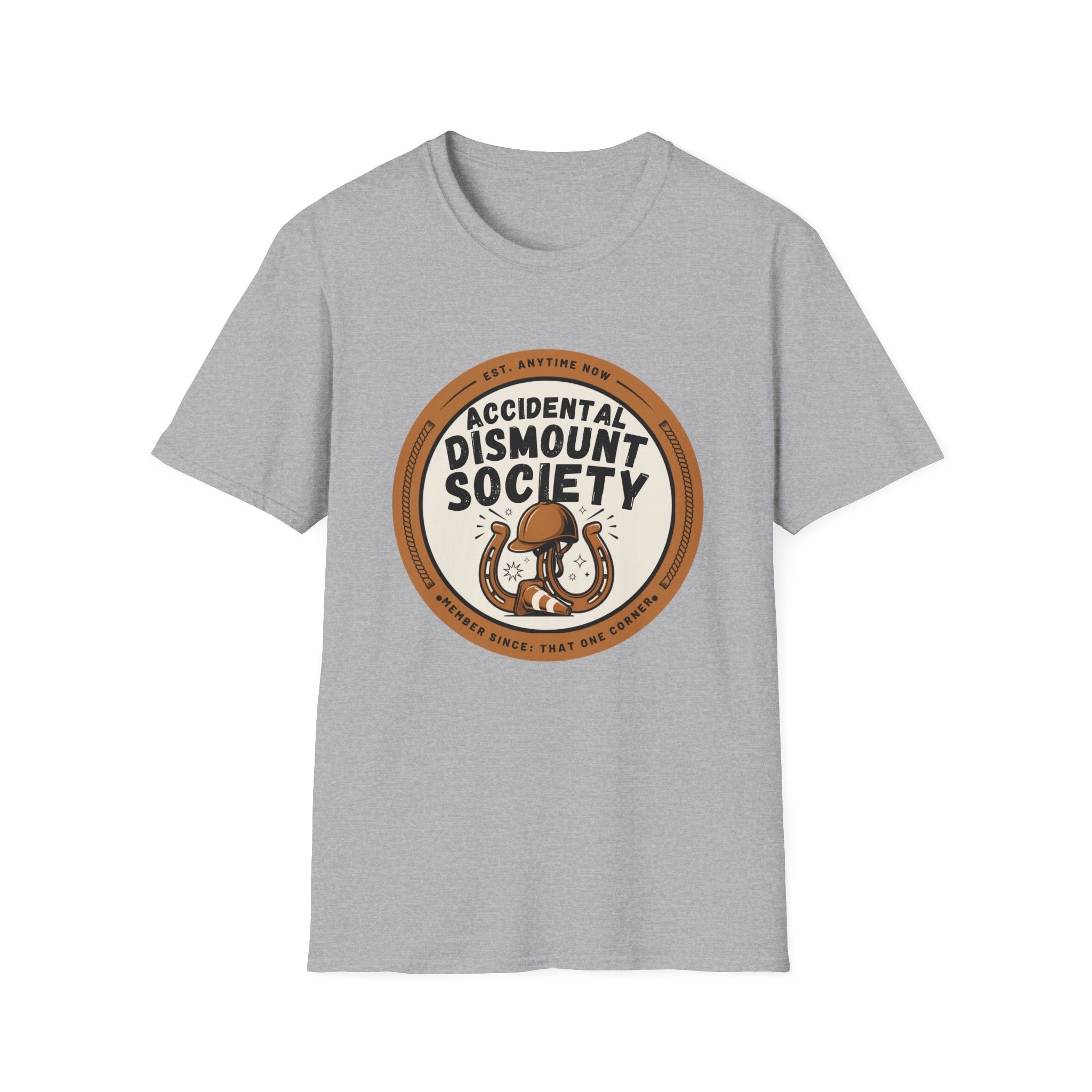Accidental Dismount Society T-Shirt — Funny Equestrian Horse Rider Tee