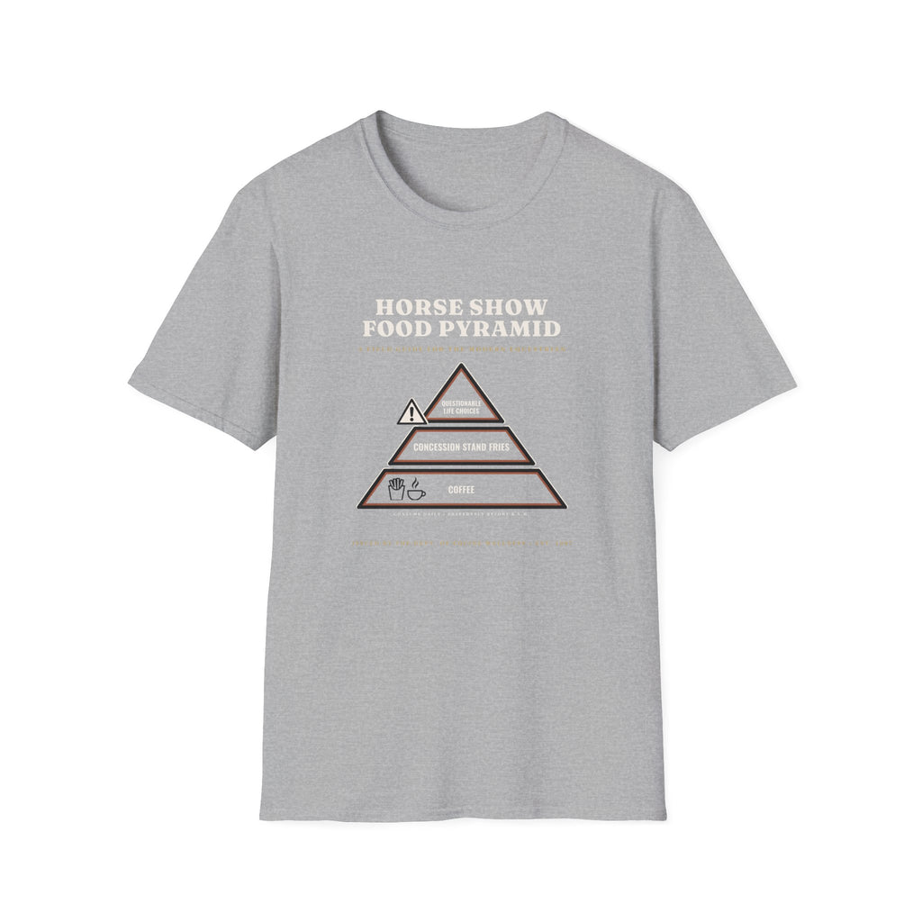 Horse Show Food Pyramid T-Shirt – Equestrian Concession Humor Tee
