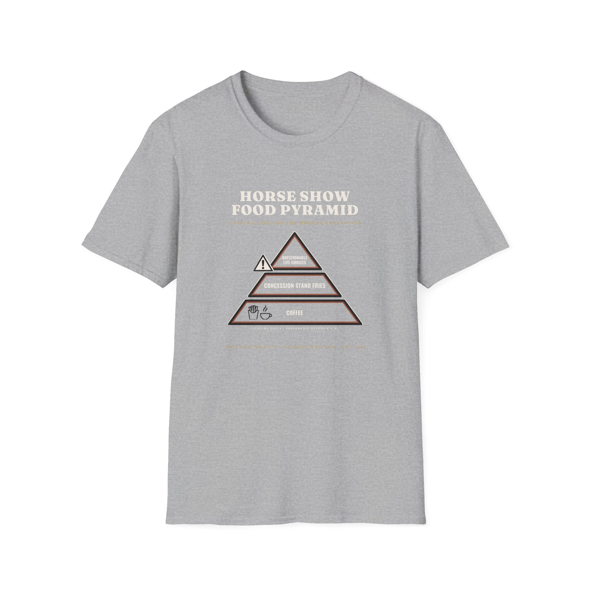 Horse Show Food Pyramid T-Shirt – Equestrian Concession Humor Tee
