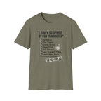 Horse Lover T‑Shirt — "I Only Stopped By for 15 Minutes" Checklist Tee