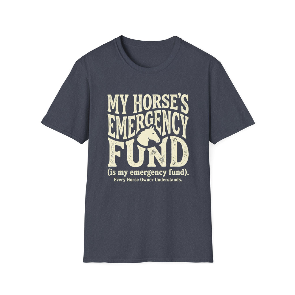 Horse Lover T‑Shirt – “My Horse’s Emergency Fund” Graphic Tee