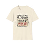 T-Shirt — 'Quick Stop at the Barn' Funny Farm Employee Time Card Tee