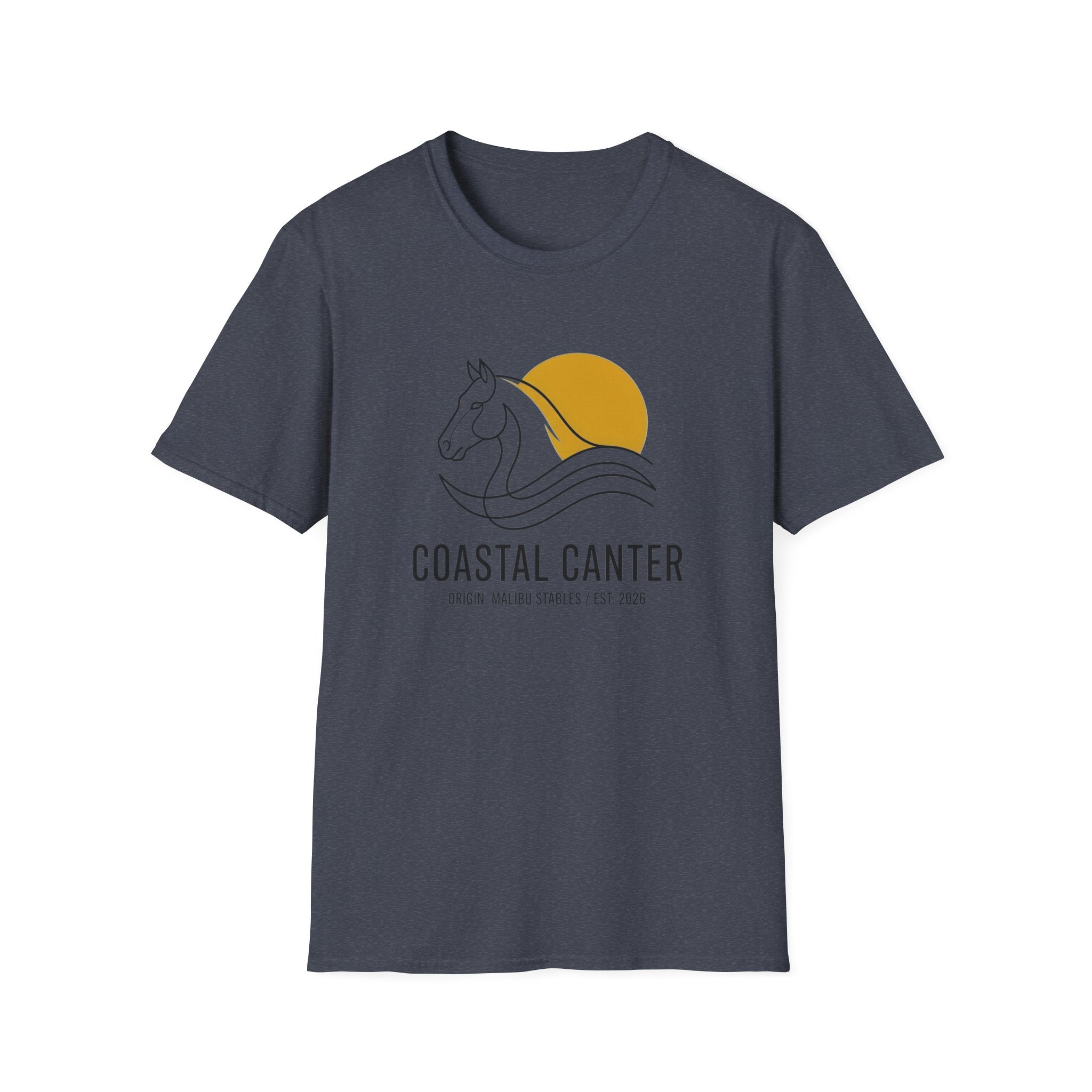 Coastal Canter Horse Tee — Sunset Equestrian Beach Shirt