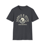 Saddle & Spite Equestrian T‑Shirt — Vintage Horse Riding Logo Tee
