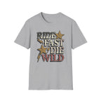 Ride Fast Die Wild T-Shirt — Vintage Biker Lightning Stars Tee