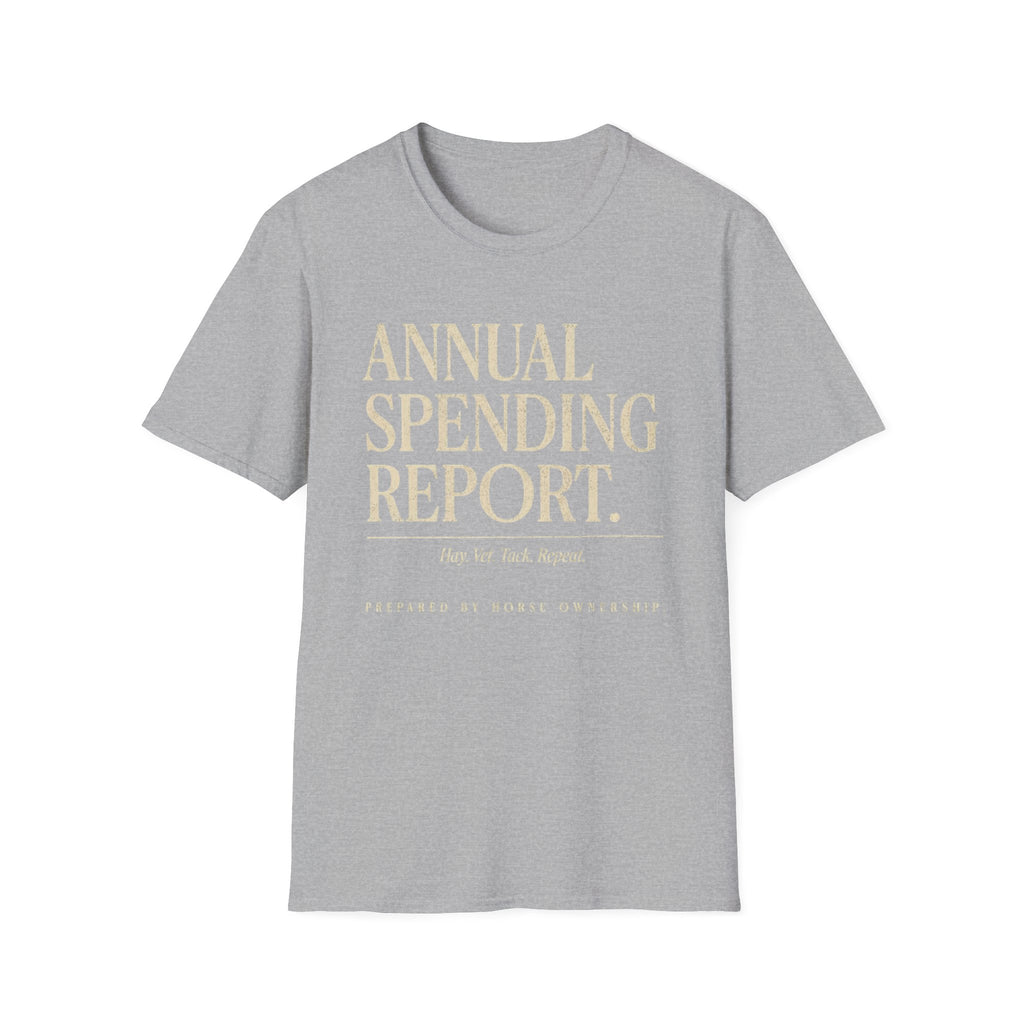 Annual Spending Report T-Shirt — Funny Financial Graphic Tee