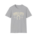 Saddle & Spite Equestrian T-Shirt — Vintage Horseshoe Graphic