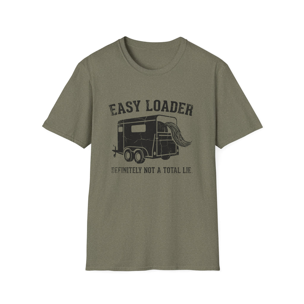 Easy Loader RV T-Shirt – Vintage Horse Trailer 'Definitely Not a Total Lie' Graphic Tee