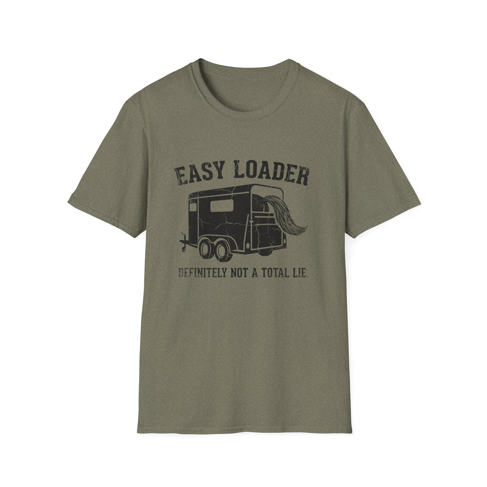 Easy Loader RV T-Shirt – Vintage Horse Trailer 'Definitely Not a Total Lie' Graphic Tee