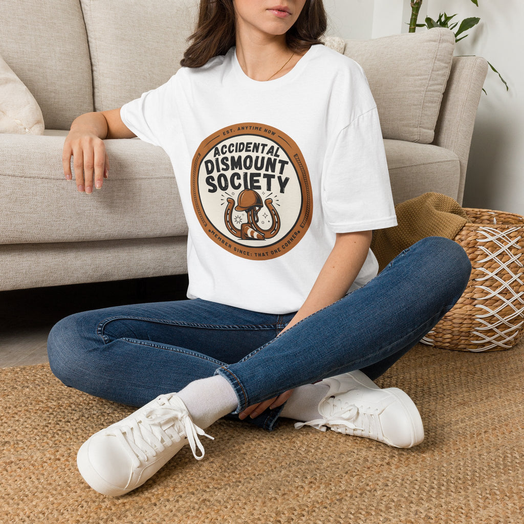 Accidental Dismount Society T-Shirt — Funny Equestrian Horse Rider Tee