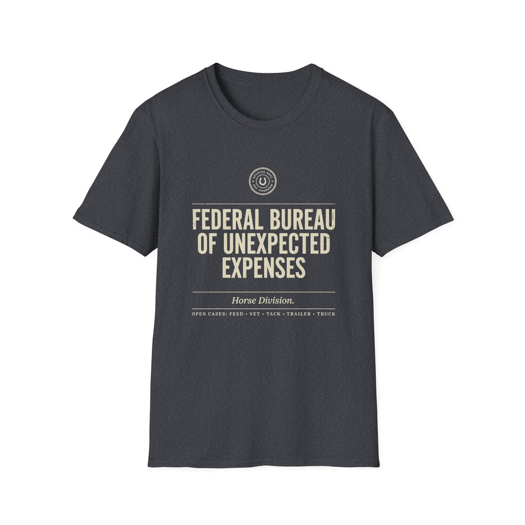 Federal Bureau of Unexpected Expenses T-Shirt — Funny Budget Relief Graphic Tee