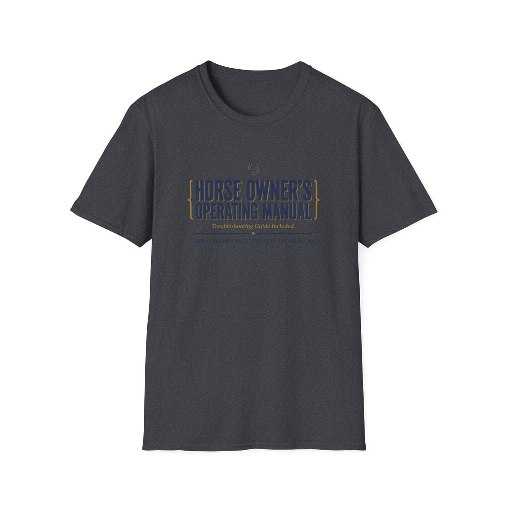 Horse Owner's Operating Manual T-Shirt — Funny Equestrian Guide Tee