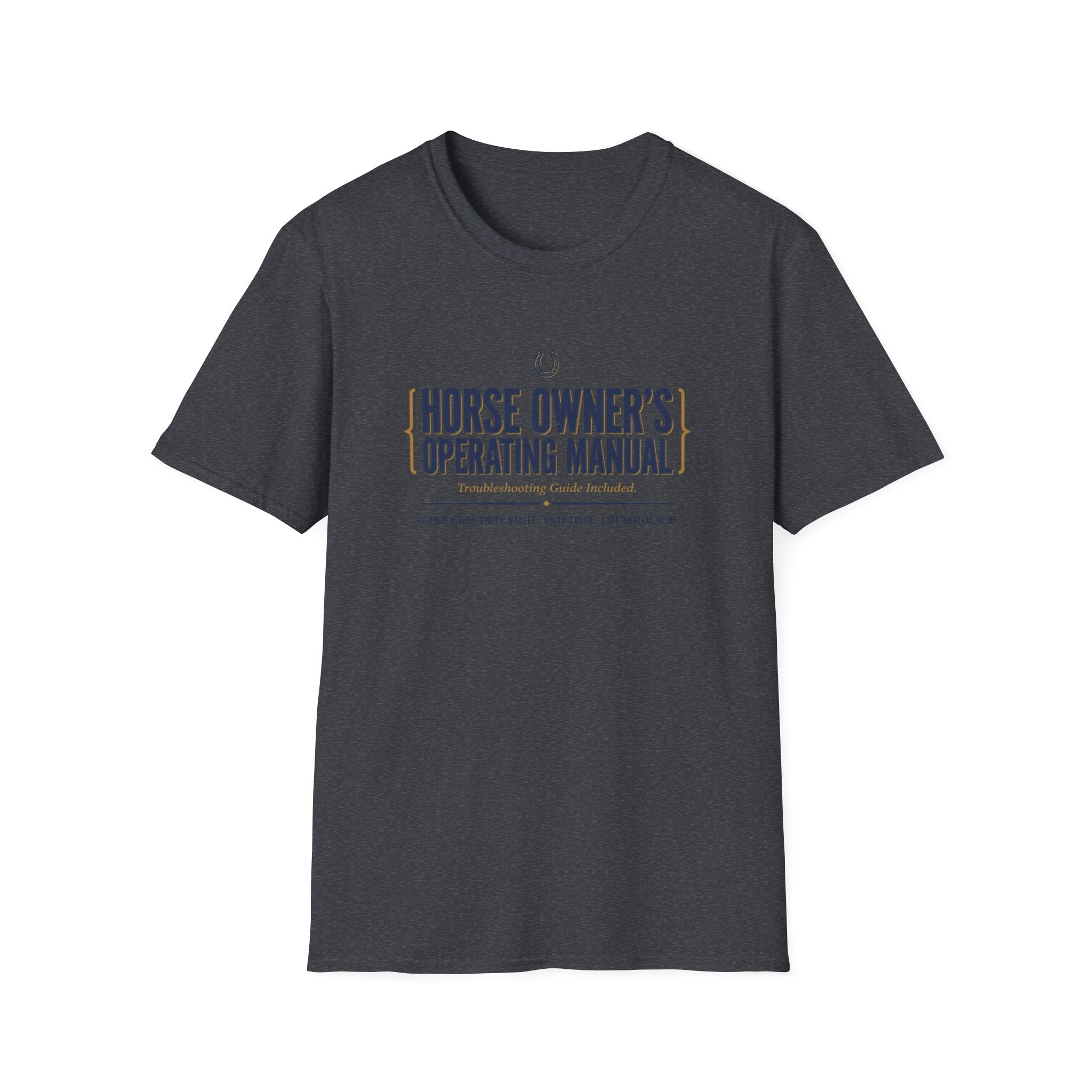 Horse Owner's Operating Manual T-Shirt — Funny Equestrian Guide Tee
