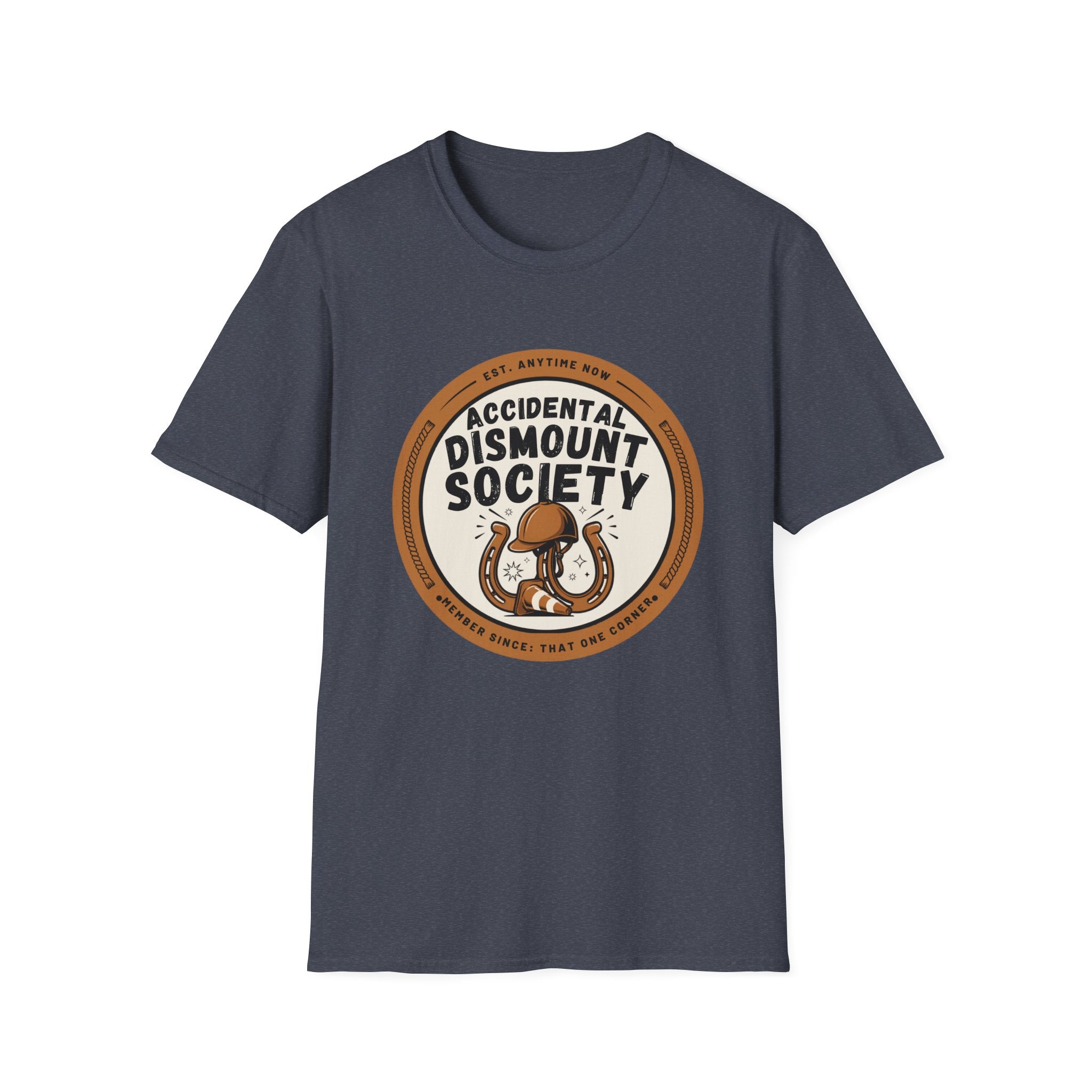Accidental Dismount Society T-Shirt — Funny Equestrian Horse Rider Tee