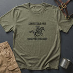 Convertible Hair, Horsepower Included T-Shirt — Funny Equestrian Tee for Horse Lovers
